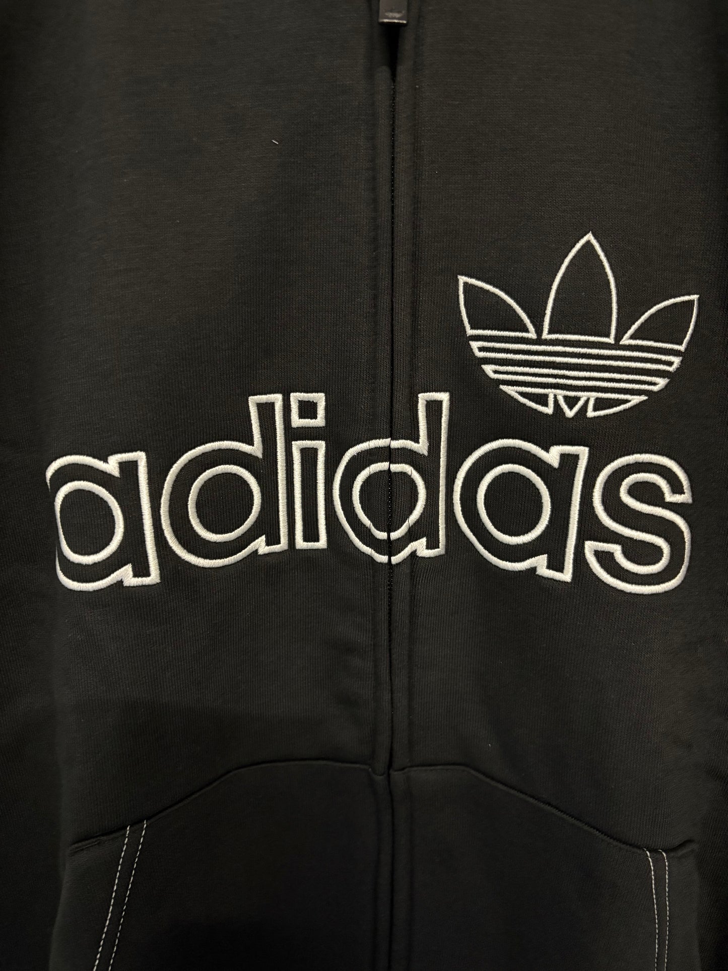 Adults adidas script hoodie in Black size Medium 0043